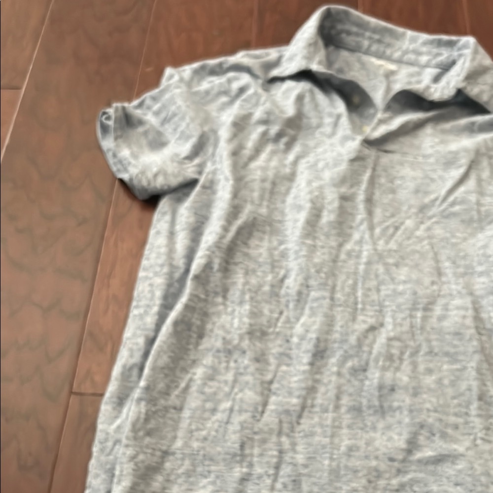 Blue Polo Shirt with Short Sleeves and Collar